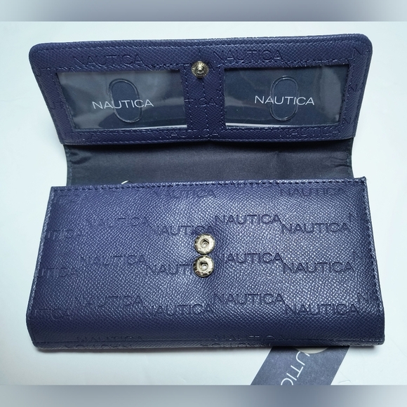 Nautica Navy Indigo Women's Money Manager Deep Sea Dive RFID Wallet NWT - Picture 7 of 10